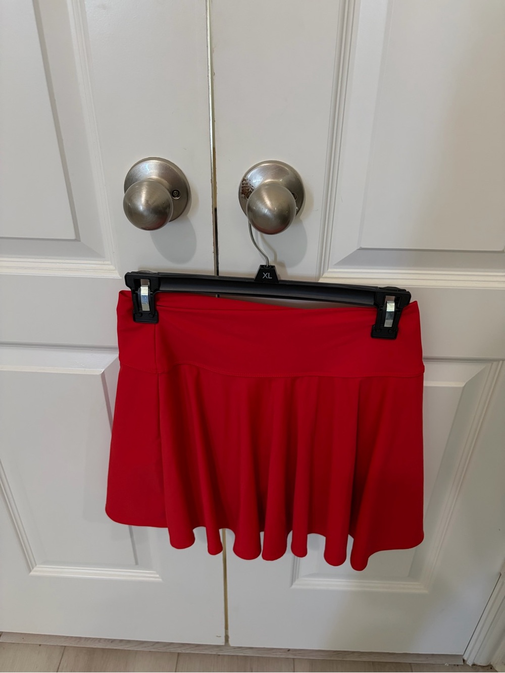 Bright Red Circle Skirt - Women's Tennis Style - Picture 3 of 8